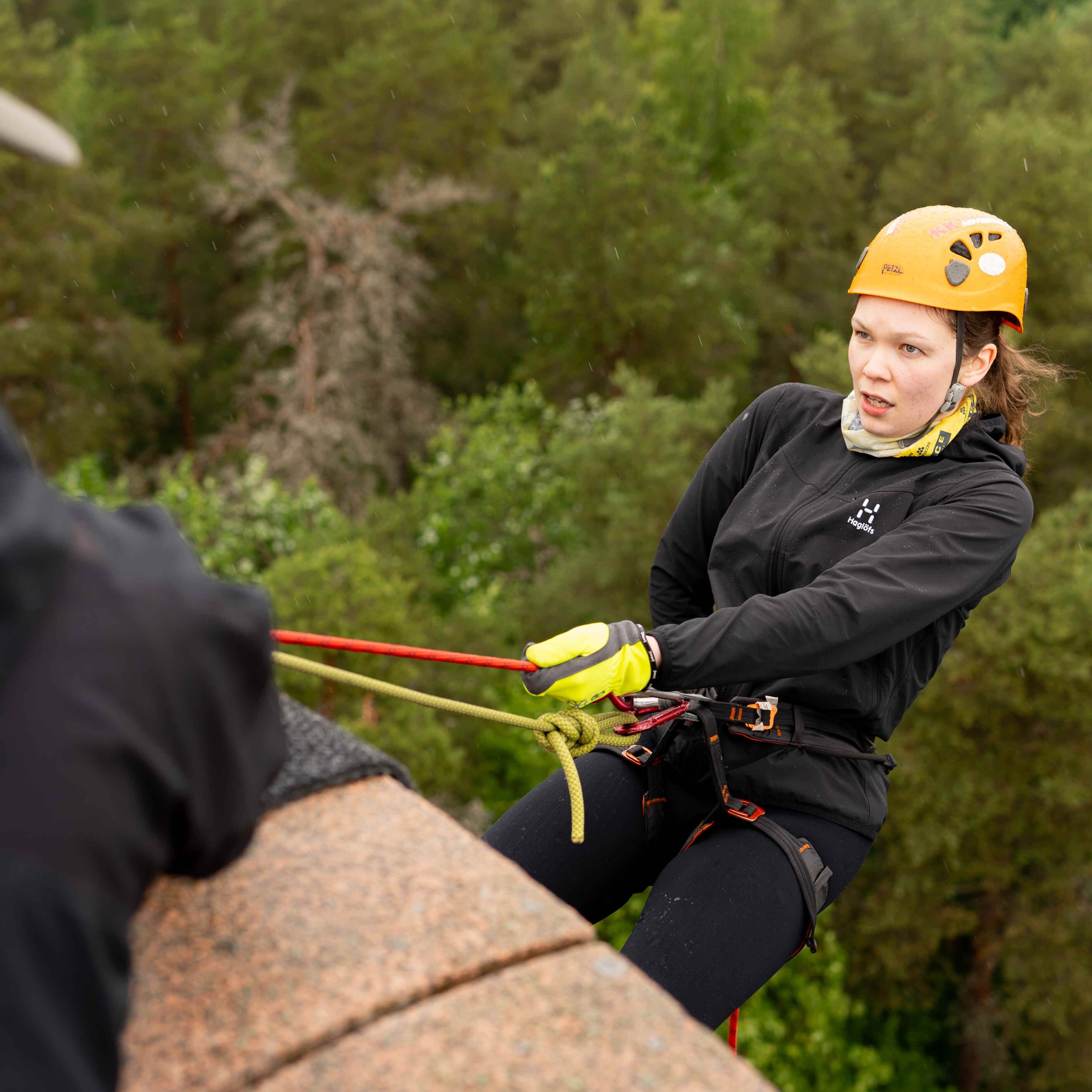 Two Metacoreans walking towards the office entrance