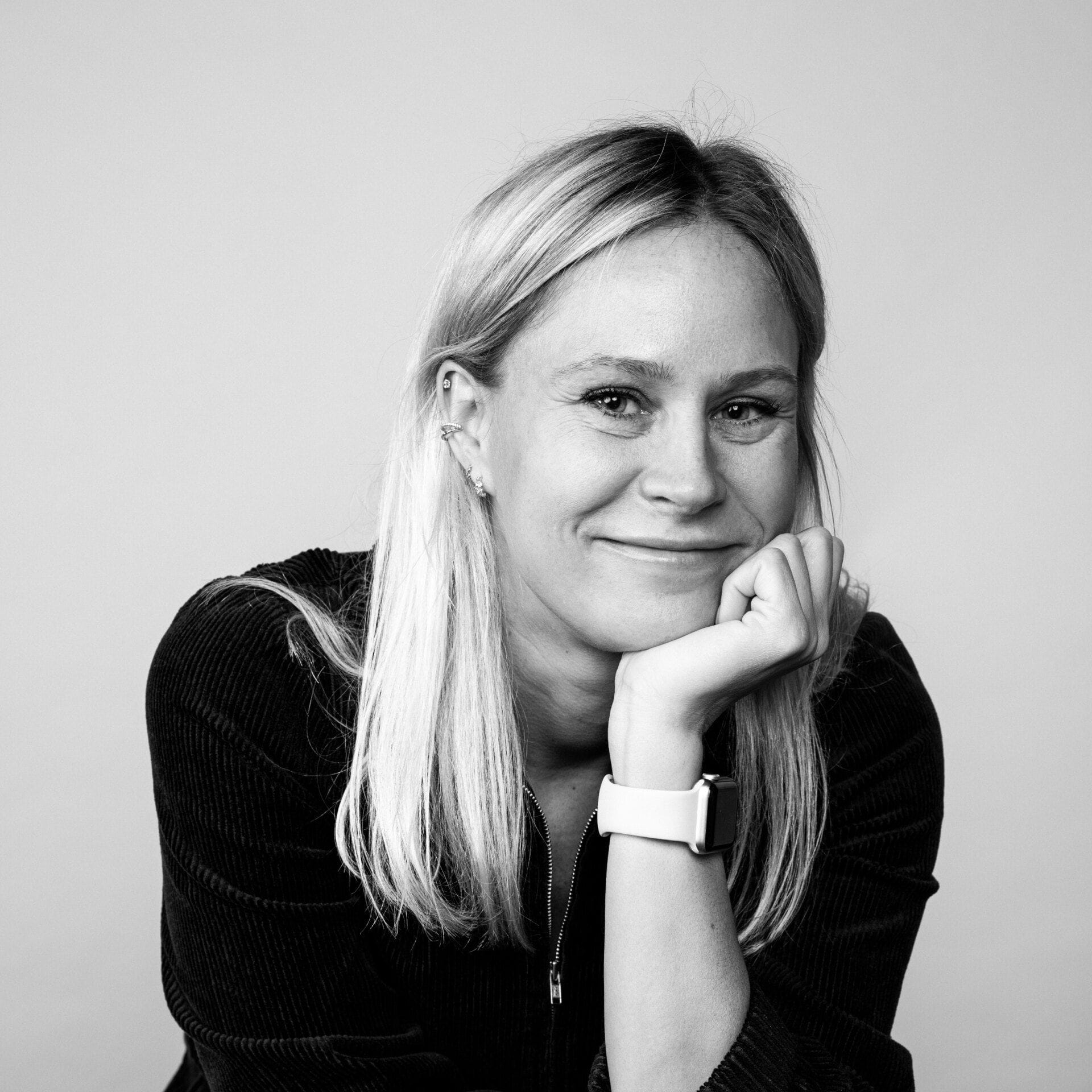 A black and white photo of Metacore's COO